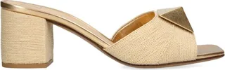 Valentino Garavani Raffia One Stud Mules 60