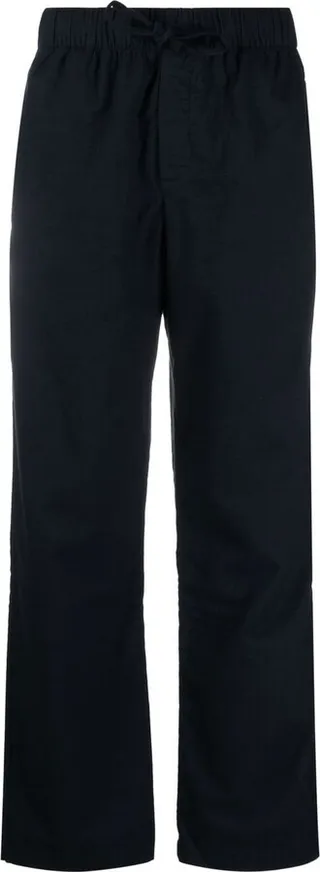 Drawstring-Waist Straight-Leg Trousers