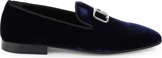Logo Suede Smoking Slippers