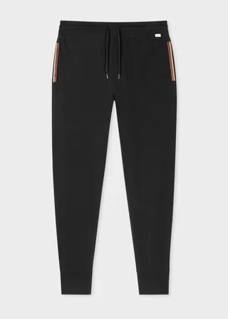 Black Jersey Cotton Lounge Pants