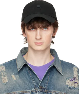 Acne Studios Black Patch Cap