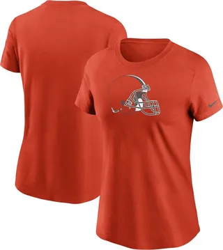 Women's Orange Cleveland Browns Logo Essential T-shirt