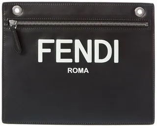 Fendi Peekaboo Pocket Leather Pouch