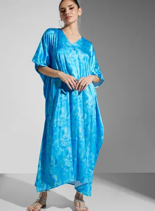 Cape Sleeve V-Neck Kaftan