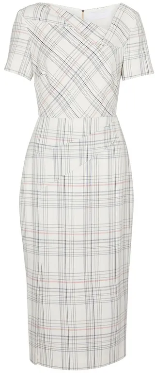 Darland checked midi dress