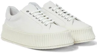 Canvas platform sneakers