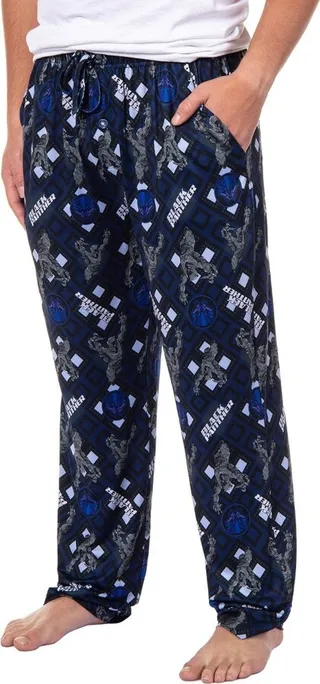 Marvel Comics Mens' Black Panther Tossed Print Sleep Pajama Pants (XX-Large) Black