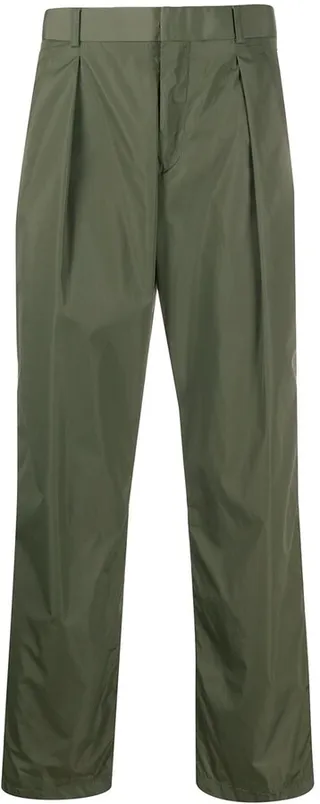 High-Waisted Straight-Leg Trousers