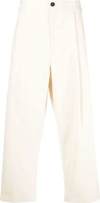 Wide-Leg High-Waisted Trousers