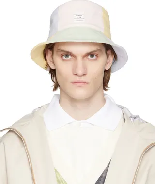 Thom Browne Multicolor Logo Patch Bucket Hat