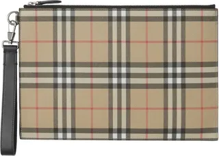 Burberry E-Canvas Vintage Check Pouch