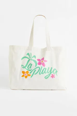 Printed Canvas Shopper