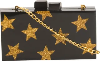 Molded Embellished Crossbody With Chain