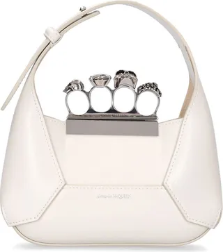Mini Jewelled leather hobo