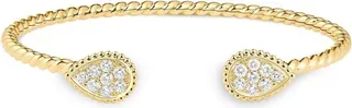 18kt yellow gold Serpent Boheme 2 S motifs WG diamond cuff