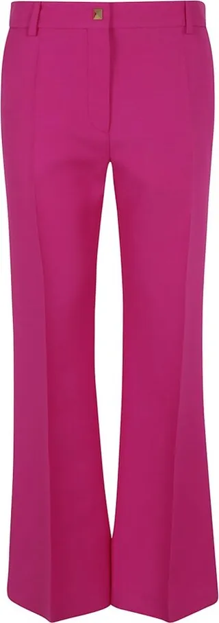 Valentino Straight Leg Tailored Crepe Pants