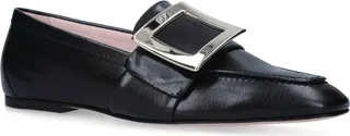 Roger Vivier Leather Buckle-Detail Loafers