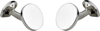 Deakin & Francis - Deakin & Francis Sterling Silver Plain Round Cufflinks