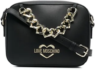 Chain-Embellished Crossbody Bag