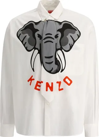 Kenzo Elephant Printed T-Shirt