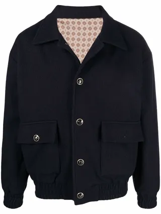 Button-Down Bomber Jacket