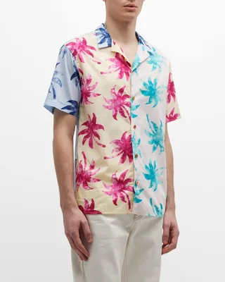 Men's Cotton Voile Printed Camp Shirt