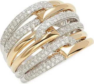 14K Two-Tone Gold & 0.64 TCW Diamond Ring