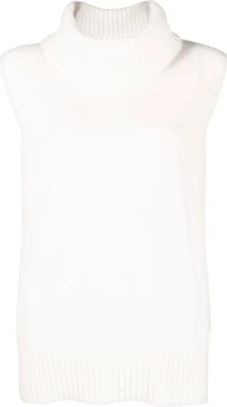 Molly roll neck cashmere vest
