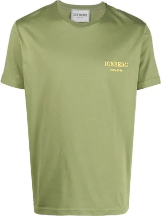 embroidered-logo detail T-shirt