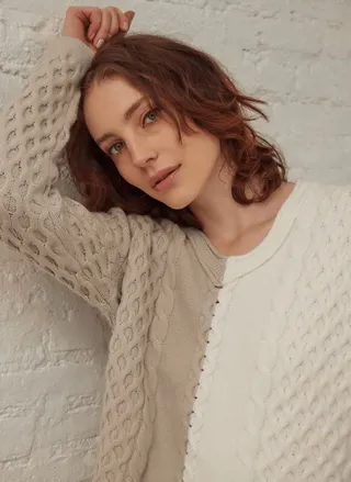 Lysse Harlow V-Neck Sweater - Brown