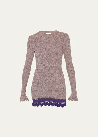 Katja Long Sleeve Laser-Cut Trim Tunic