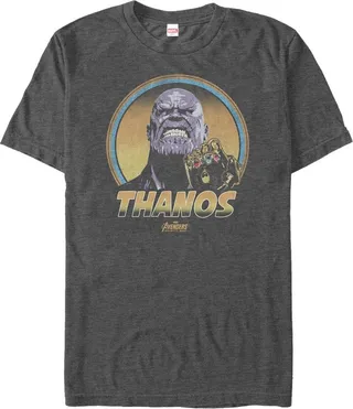 Men's Marvel Avengers: Infinity War Thanos Retro T-Shirt - Charcoal Heather - Large