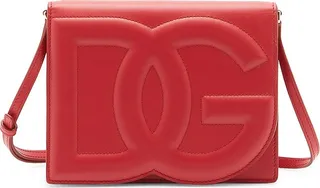 DG Leather Flap Crossbody Bag