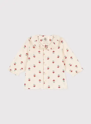 Kids Floral Print Gauze Blouse