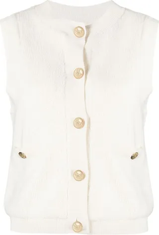 Curly cashmere vest