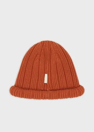 Sustainable Collection organic-cotton ribbed beanie with turned-up brim