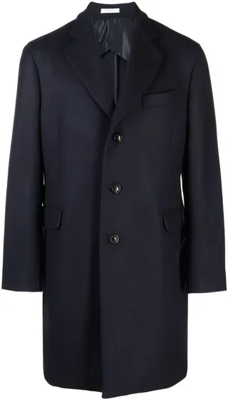 Single-Breasted Wool Coat