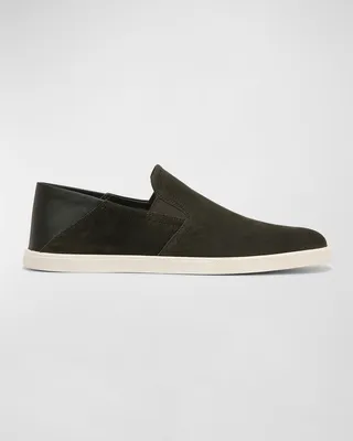 Men's Leather Slip-On Sneakers
