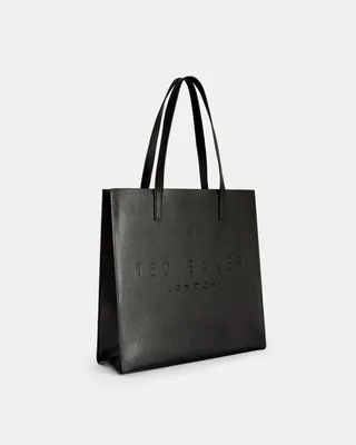 Large Crosshatch Icon Bag in Black
