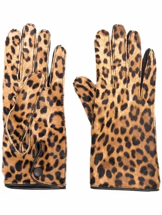 Leopard-Print Gloves