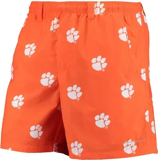 Men's Columbia Orange Clemson Tigers Pfg Backcast Ii 6" Omni-Shade Hybrid Shorts