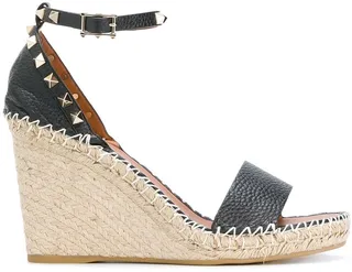 Double Rockstud 95mm wedge sandals