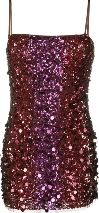 Sequin-Embellished Mini Dress
