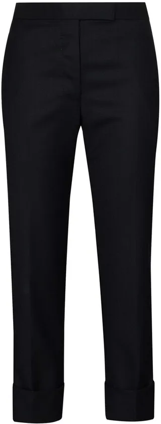 Super 120s cropped wool trousers