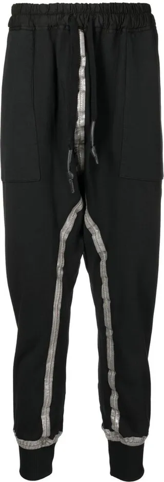 Zip-Embellished Tapered Trousers