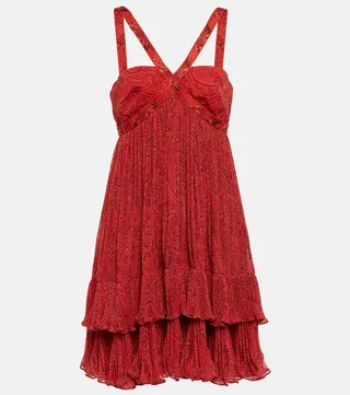 Printed halter minidress