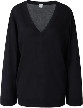 V-neck Long-sleeved Jumper