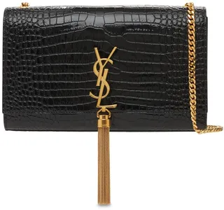 Medium Kate Croc Embossed Leather Bag