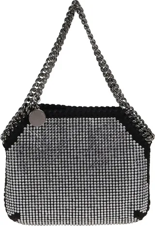 Stella McCartney Mini Falabella Embellished Chain-Link Tote Bag