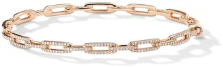 18kt rose gold Stax chain diamond bracelet